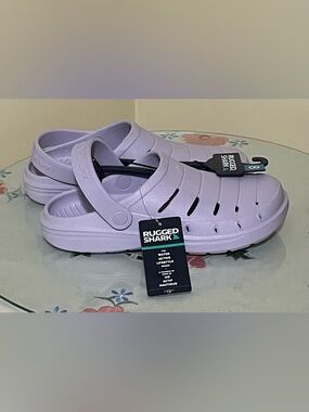 🌸 NEW Women’s Rough Shark Lavender Slip on Sandals Size 8
